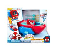 Jazwares Toy Spidey and His Amazing Friends Web-Wave Cruiser 9in 2-in-1 Vehicle Web Dart Launchers