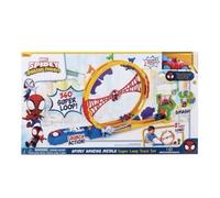 MARVEL Spidey and His Amazing Friends - Amazing Metals Super Loop Track Set - 28-Inch Race Track with Launcher, 360 Degree Super Loop, and Exclusive Amazing Metals Vehicle