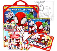 Spidey Lap Desk Activity Set for Kids - Spidey Travel Set with Case, Coloring Book, Sticker Book, Games, Puzzles and More | Travel Lapdesk Pack for Girls, Boys