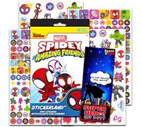 Spidey Potty Training Bundle - Over 295 Amazing Friends Reward Stickers for Toddlers Plus Superhero Door Hanger | Spiderman Party Favors