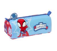 SPIDEY RESCUE - Pencil Case with Zip and Compartment, Children's Pencil Case, Ideal for School Age Children, Comfortable and Versatile, Quality and Resistance, 21 x 7 x 8 cm, Red/Blue, M, Casual