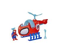 Spidey Team Helicopter, 7.5 cm figurine and vehicle with projectile, Marvel Spidey and His Amazing Friends, from 3 years old