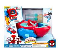Jazwares Toy Spidey and His Amazing Friends Web-Wave Cruiser 9in 2-in-1 Vehicle Web Dart Launchers