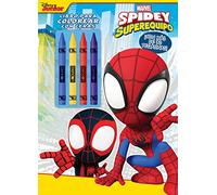 Spidey y su superequipo. Libro para colorear con ceras: Con pegatinas