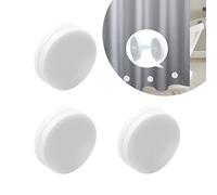 Spidfee Magnetic Shower Curtain Weights, Rubber Wrapped Heavy Duty Curtain Liner Weights Added Weight Stop Curtain Liner from Blowing Works for Bathroom Liner Outdoor Curtain (White, 6pcs/ 3pairs)