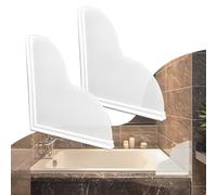 Spidfee Shower Splash Guard Kit, Large Splash Guards for Bathtub Waterproof Self-Adhesive Shower Corner Guards to Keep Water in Shower or Bath, Pack of 2