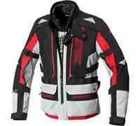 Spidi H2Out Allroad Motorcycle Textile Jacket, black-grey-red, size M for Men