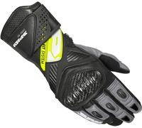 Spidi Carbo Fit Motorcycle Gloves, black-grey-yellow, size L for Men