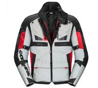Spidi Crossmaster Motorcycle Textile Jacket, white-red, size M for Men