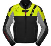 Spidi DP-Progressive Hybrid, leather- textile jacket 50 Black/Neon-Yellow/White/Grey