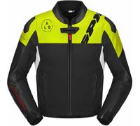 Spidi DP Progressive Hybrid Motorcycle Leather Jacket, black-yellow, size 56 for Men