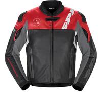 Spidi DP-Progressive, leather jacket 50 Black/Red/White/Grey