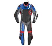 Spidi DP-Progressive Perforated Pro One Piece Motorcycle Leather Suit, black/red/blue, size 50