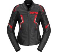 Spidi Evorider 3 Ladies Motorcycle Leather Jacket, black-red, size 48 for Women
