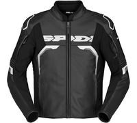 Spidi Evorider 3 Motorcycle Leather Jacket, black-white, size 50 for Men