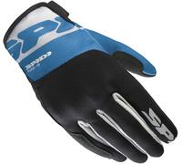 Spidi Flash-KP Tex Ladies Motorcycle Gloves, black-white-blue, size XS for Women