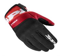 Spidi Flash-KP Tex Motorcycle Gloves, black-red, size M for Men