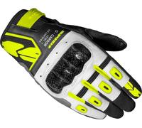 Spidi G-Carbon Ladies Motorcycle Gloves, black/white/yellow, size XL