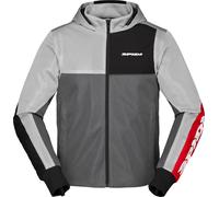 Spidi Hoodie Net, textile jacket M Light Grey/Grey/Red