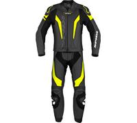 Spidi Laser Touring, leather suit 2pcs. 58 Black/Neon-Yellow