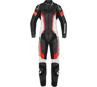 Spidi Laser Touring Two Piece Ladies Motorcycle Leather Suit, black/red/white, size 40