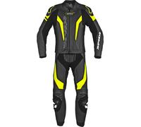Spidi Laser Touring Two Piece Motorcycle Leather Suit, black/yellow, size 48