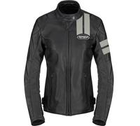 Spidi Roar Ladies Motorcycle Leather Jacket, black/light grey, size 38