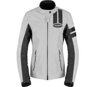 Spidi Roar Ladies Motorcycle Leather Jacket, light grey/black, size 44