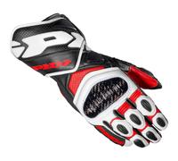 Spidi Carbo 7 Motorcycle Gloves, black-white-red, size M for Men
