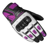 Spidi G-Carbon Ladies Motorcycle Gloves, black-white-pink, size XS for Women