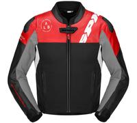 Spidi DP Progressive Hybrid Motorcycle Leather Jacket, black/red, size 54