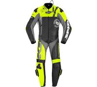Spidi DP-Progressive Pro, leather suit 1pcs. perf 52 Black/Neon-Yellow/Grey