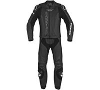 Spidi Laser Touring Two Piece Motorcycle Leather Suit, black-white, size 58 for Men