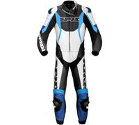 Spidi Sport Warrior Touring Two Piece Motorcycle Leather Suit, black-white-blue, size 52 for Men