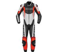 Spidi Sport Warrior Pro Perforated One Piece Motorcycle Leather Suit, black-red, size 48 for Men