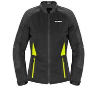 Spidi Super Net Ladies Motorcycle Textile Jacket, black-yellow, size L for Women