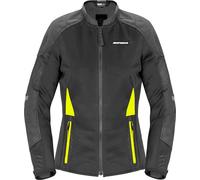 Spidi Super Net Ladies Motorcycle Textile Jacket, black-yellow, size XS for Women