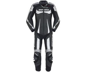 Spidi T-2 Kangaroo Wind Pro One Piece Motorcycle Leather Suit, black/silver, size 46