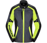 Spidi Tek Net Ladies Motorcycle Jacket, black-grey-yellow, size XS for Women