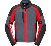 Spidi Tek Net Motorcycle Jacket, black-grey-red, size 4XL for Men