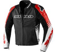 Spidi Track Warrior Motorcycle Leather Jacket, black/red, size 46