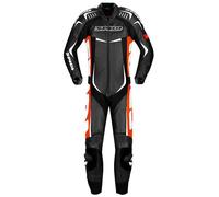 Spidi Track Wind Pro One Piece Motorcycle Leather Suit, black/white/red, size 46