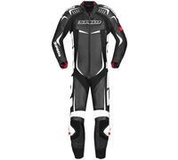 Spidi Track Wind Pro One Piece Motorcycle Leather Suit, black/white, size 54