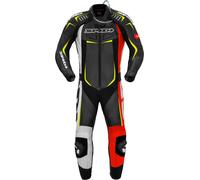 Spidi Track Wind Pro One Piece Motorcycle Leather Suit, red/white/black, size 46