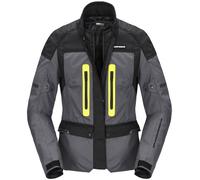 Spidi Traveler 3 H2Out Ladies Motorcycle Textile Jacket, black-grey-yellow, size 3XL for Women