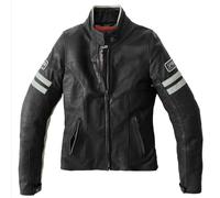 Spidi Vintage Ladies Motorcycle Leather Jacket, black/grey, size 40