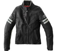 Spidi Vintage Ladies Motorcycle Leather Jacket, black-grey, size 42 for Women
