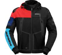 Spidi Warrior H2OUT waterproof Motorcycle Hoodie, black-red-blue, size XL for Men
