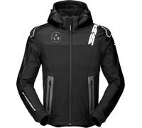 Spidi Warrior Motorcycle Hoodie, black/white, size XXL