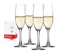 Spiegelau Champagne Glasses - Suitable for Sparkling Wine, Prosecco & Cava, Set of 4, Crystal, 210 ml, Salute, 4720175